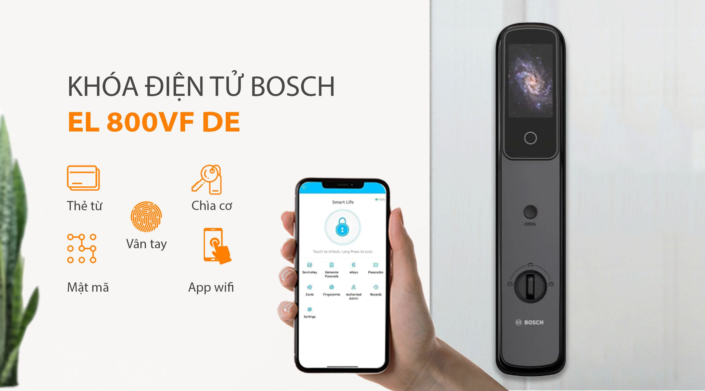 Cách mở khóa điện tử BOSCH EL 800VF DE